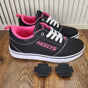 Heelys Pro 20 Women's 8 Black Pink Wheeled Roller Skate Sneakers Shoes HE100760